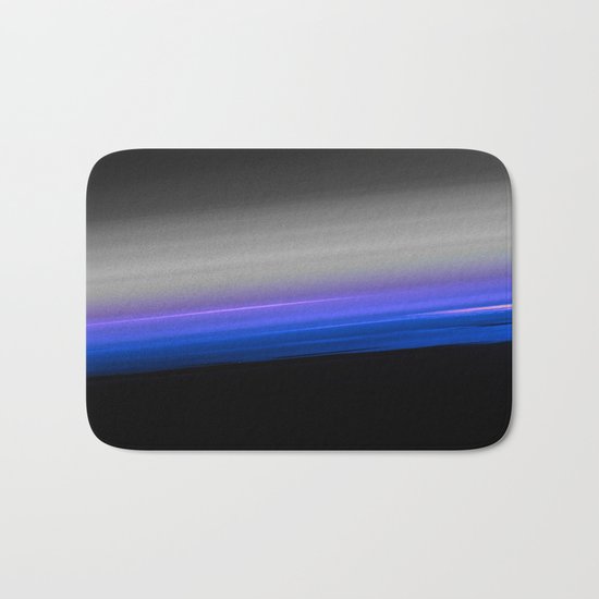 Blue Purple Grey Black Ombre Bath Mat