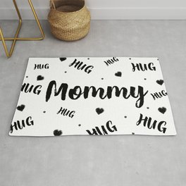 Mommy Hug, Inspirational PRINTABLE quotes, Nursery prints wall art, Kids room decor, Playroom decor Rug