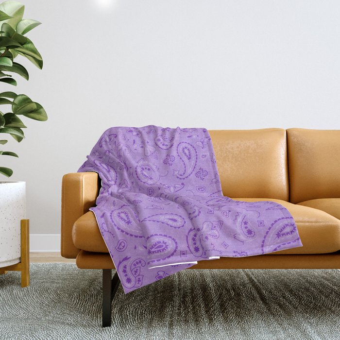 Bandana Lilac Throw Blanket