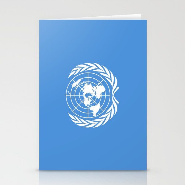 Flag on United nations -Un,World,peace,Unesco,Unicef,human rights,sky,blue,pacific,people,state,onu Stationery Cards
