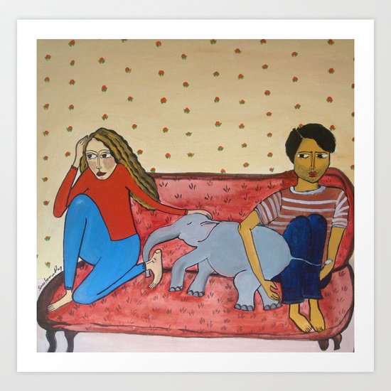Elephant in the room Art Print