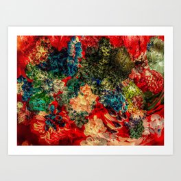 Red Velvet Sea Art Print