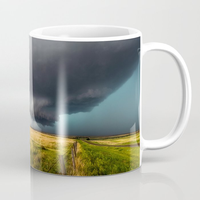 Never Stop the Rain - Supercell Thunderstorm Develops Over Open Prairie in Oklahoma Coffee Mug