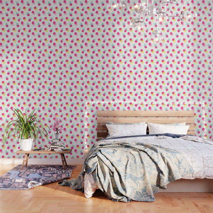 Cute Polka Dots pattern Wallpaper