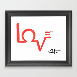 Love = Service Framed Art Print