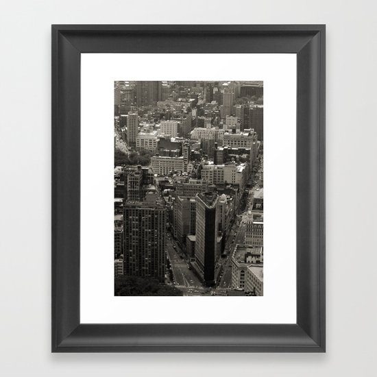 Old Downtown Framed Art Print