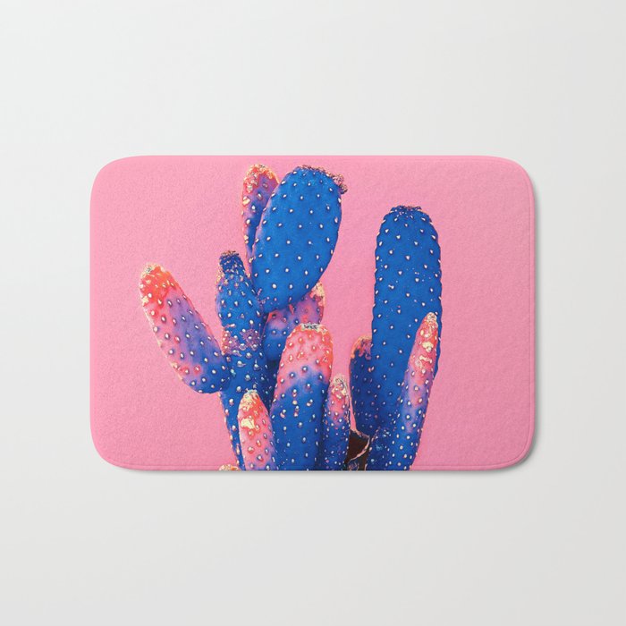 Cactus on pink. Bath Mat