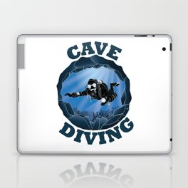 Cave Diving - Underwater Scuba Diver Laptop Skin