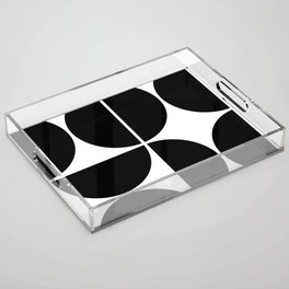 Mid Century Modern Black Square Acrylic Tray