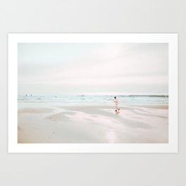 Beach 28 - Minimal Pastel Beach Sunset - Ocean - Sea Travel photography Art Print