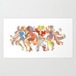 Roller Disco Dream Art Print
