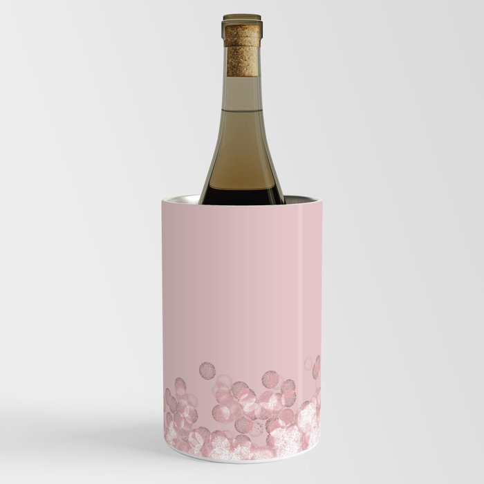 Pink Ombre Glitter Wine Chiller