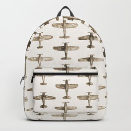 Vintage Airplanes Sepia Watercolor  Backpack