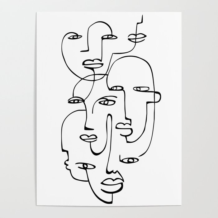 Abstract faces Poster