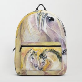 Forever Friend Backpack | Wildlife, Illustration, Art, Equine, Friends, Impressionism, Wild, Romantic, Pop Art, Horses 