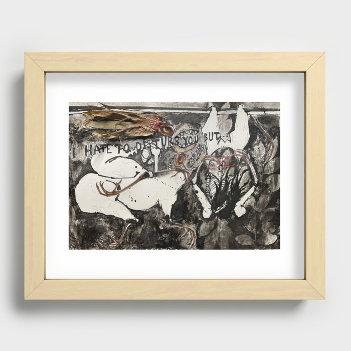I hate to disturb you but... Recessed Framed Print