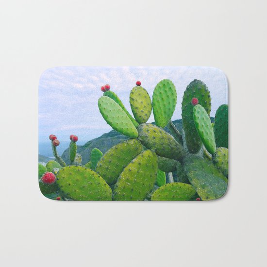 Blooming cacti Bath Mat