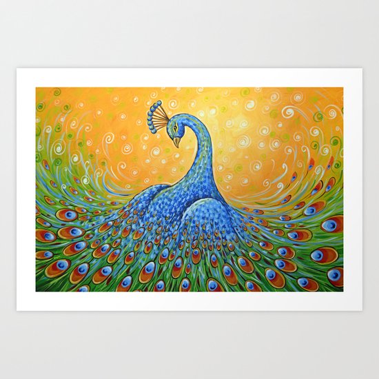 Peacock ... Showing Off Art Print