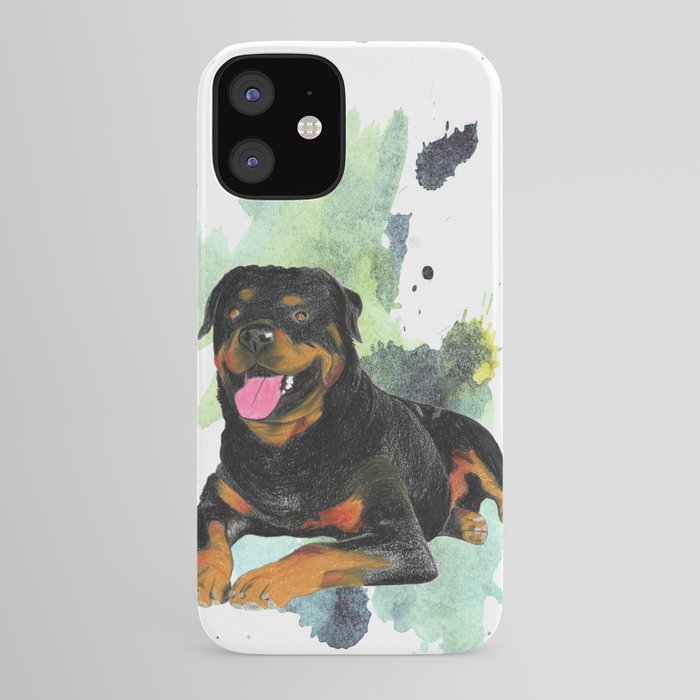 Rottweiler happy iPhone Case
