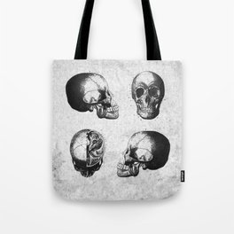 Vintage Medical Engravings of a Human Skull Tote Bag