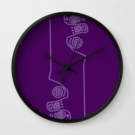 Celtic 2 Wall Clock | Scroll, Purple, Digital, Swirls, Painting, Design, Minimal, Artwork, Bold, Colourfulpattern 