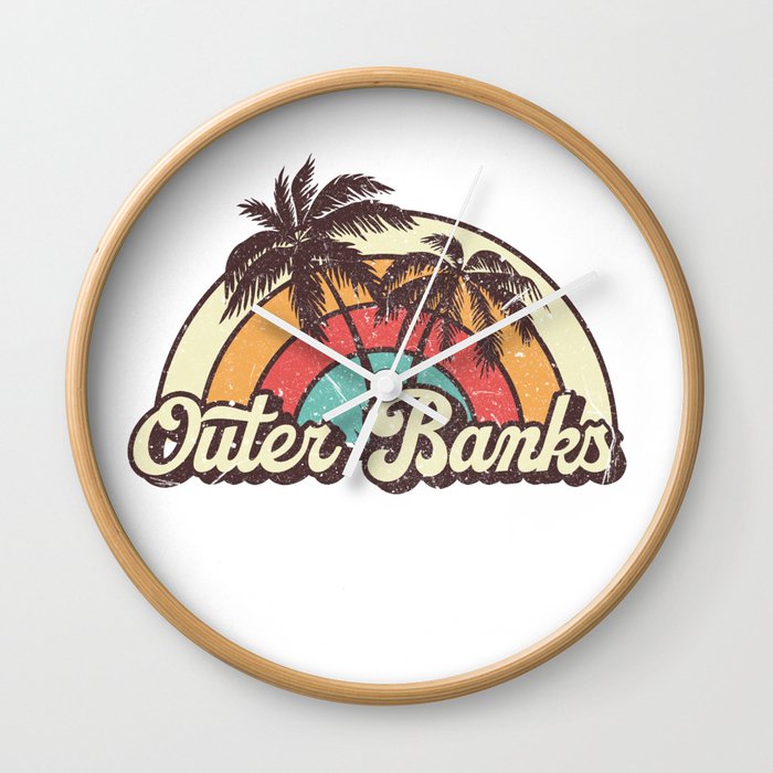 Outer Banks beach city Wall Clock