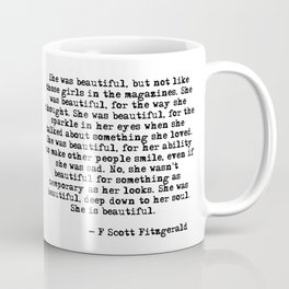She was beautiful - Fitzgerald quote Mug
