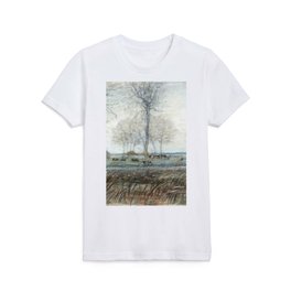Farm Setting, Three Tall Trees in the Foreground (ca. 1907) drawing in high resolution by Piet Mondr Kids T Shirt