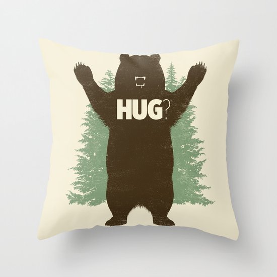 Bear Hug? Throw Pillow