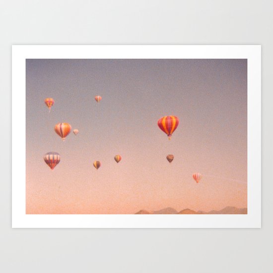 vintage hot air balloons in rio Art Print