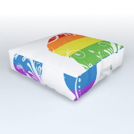 Rainbow Bear  TShirt Proud Ally LGBT Shirt Gay Pride Month Gift Idea Outdoor Floor Cushion