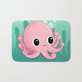 Octopus Flipping the Bird Bath Mat