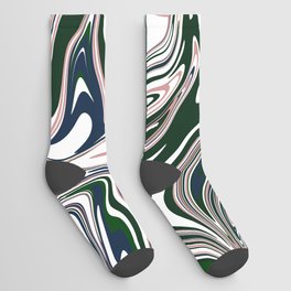 Bold step liquid marble design Socks