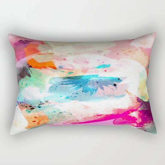 Abstract Color Paint Rectangular Pillow