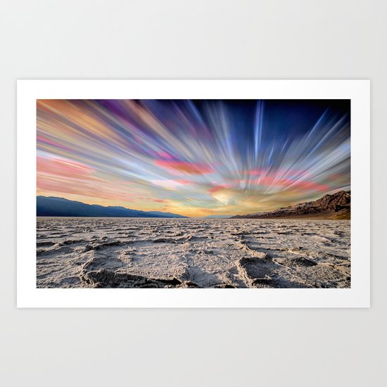 Stopping Time : Colorful Sky Landscape Art Print