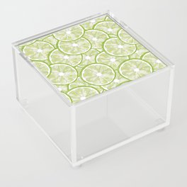 Watercolor Lime Slices Acrylic Box
