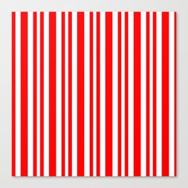 Vertical Peppermint Stripes Canvas Print