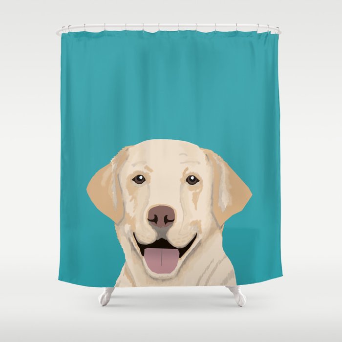 Golden Labrador Retriever modern minimal pet friendly dog person gift for labrador owner must have Shower Curtain