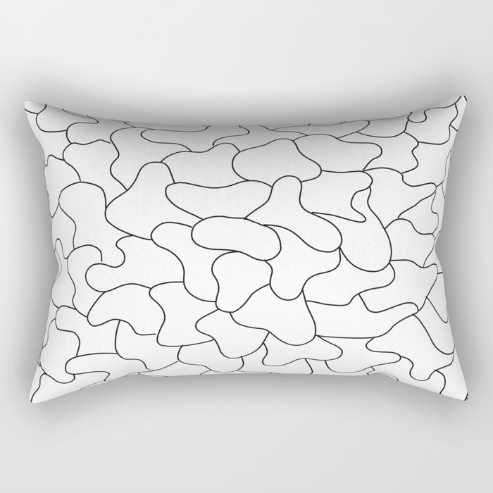 Riverbed Line Art Rectangular Pillow