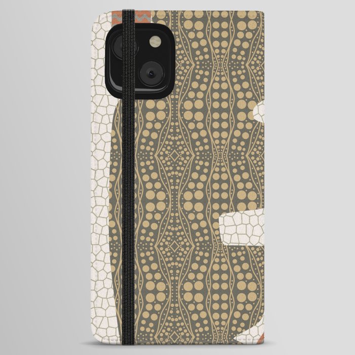 Patterned shapes cut out abstract 02 iPhone Wallet Case