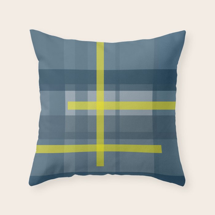 yellow plaid throw pillows