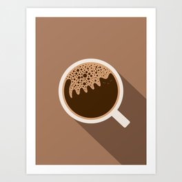 Coffee Cat 6 Art Print