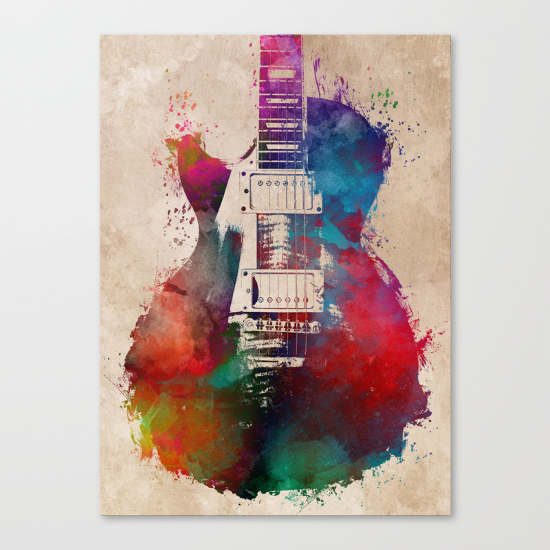 Guitar Art Guitar Canvas Print By Jbjart Society6