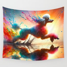 Poodle Mélange: The Dance of Diversity Wall Tapestry