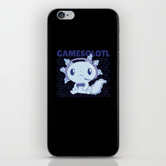 Gamesolotl Funny Axolotl Word Game For Gamers iPhone Skin