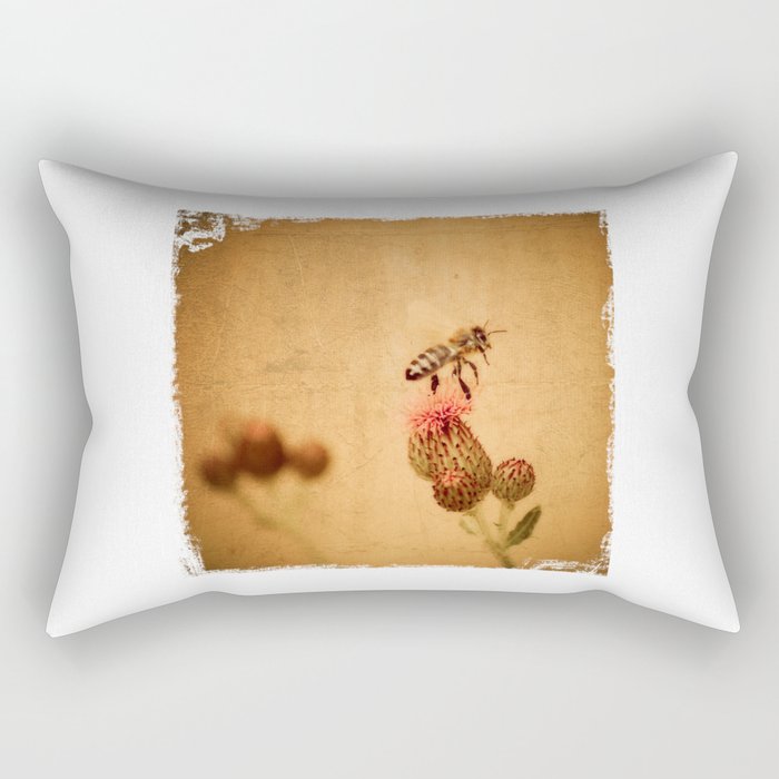 The Thistle And The Bee Rectangular Pillow
