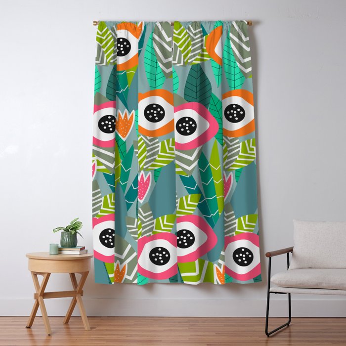 Abstract Multicolored Jungle Blackout Curtain By Cocodes Society6