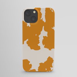 Orange Cowhide Spots iPhone Case