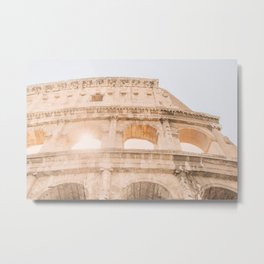 117B. Coliseum and Light, Rome, Italy Metal Print | Europe, Italia, Architecture, Light, Sunrise, Pastel, Rome, Dolcevita, Photo, Italy 