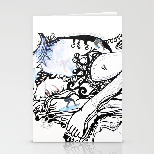 Surfing Feet Stationery Cards